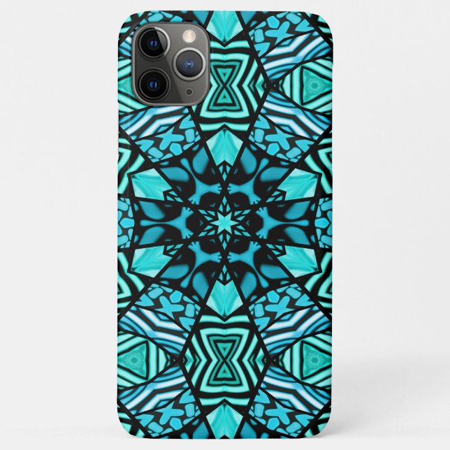 Coques Case-Mate iPhone Beau Aqua Turquoise Turquoise Ethnic Mosaic Art (Dos)