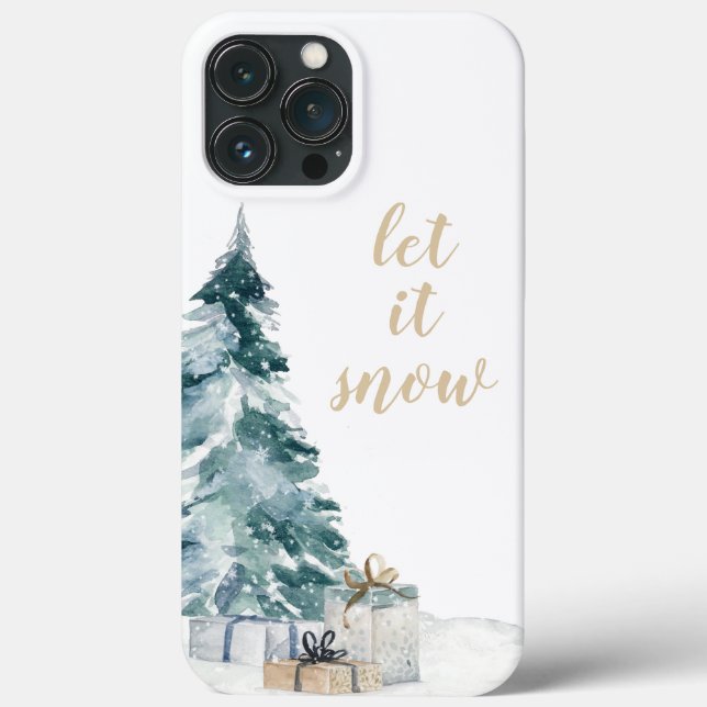 Coques Case-Mate iPhone Beau arbre de Noël neige hivernal (Verso)
