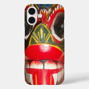 iPhone 16 Plus Case Beau art traditionnel sri-lankais de masques de fe