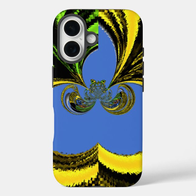 Coques Case-Mate iPhone Beau Beau Art Sud-Africain Jaune et Bleu (Verso)