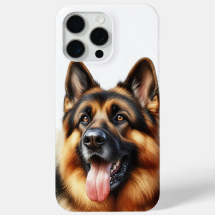 Coque iPhone 15 Pro Max Beau Berger Allemand Chien en Aquarelle