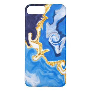 Case-Mate iPhone Case Beau Bleu, Or et Blancs comme Eau