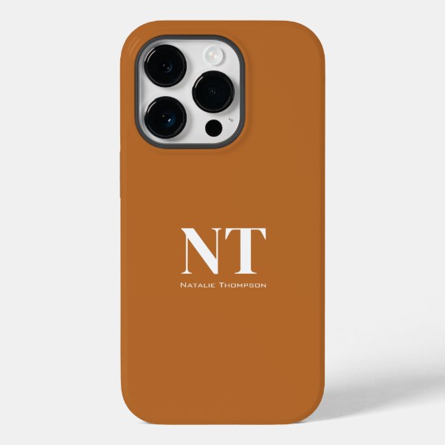 Coques Case-Mate iPhone Beau caramel clair avec texte blanc moderne (Verso)