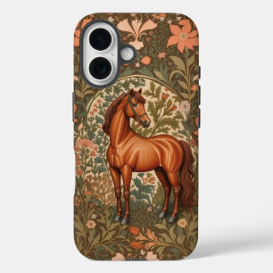Coque Pour iPhone 16 Beau cheval Brown William Morris Inspiré
