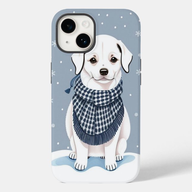 Coques Case-Mate iPhone Beau chien blanc (Verso)