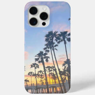 Coque iPhone 15 Pro Max Beau coucher de soleil orange en Californie