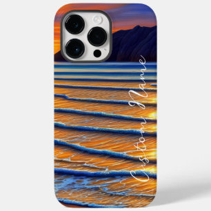 Coque Pour Pour iPhone 14 Pro Max Beau coucher de soleil sur la plage
