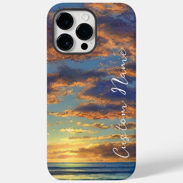 Coques Case-Mate iPhone Beau coucher de soleil sur la plage aux Bahamas (Verso)