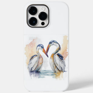 Coque Pour Pour iPhone 14 Pro Max Beau Couple pélican, Obligations d'amour pélicans