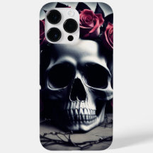 Beau crâne Rose foncé et gothique