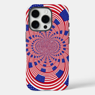 iPhone 16 Pro Case Beau drapeau américain Extraordinaire Kaleidoscope