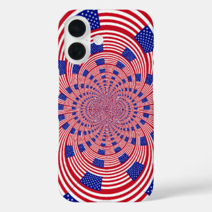 Coque Pour iPhone 16 Beau drapeau américain Extraordinaire Kaleidoscope