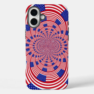 Coques iPhone 16 Plus Beau drapeau américain Extraordinaire Kaleidoscope