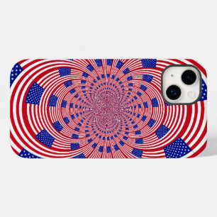 Coque Pour iPhone 14 Plus Beau drapeau américain Extraordinaire Kaleidoscope