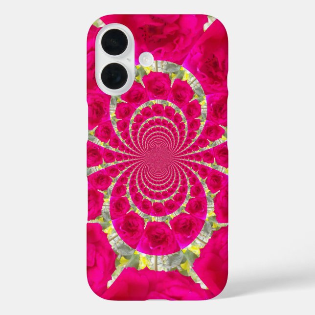 Coques Case-Mate iPhone Beau Extraordinaire Roses rouges Motif Kaleidoscop (Verso)