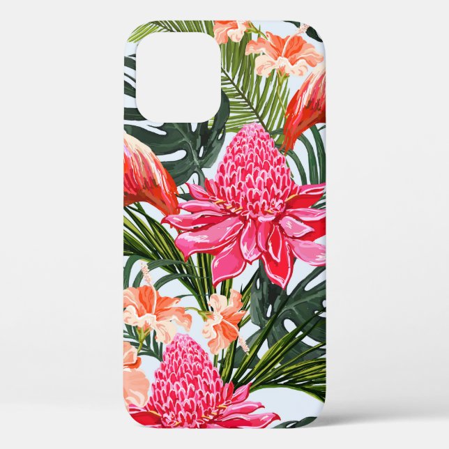 Coques Case-Mate iPhone Beau fond motif d'été fleuri sans soudure (Verso)