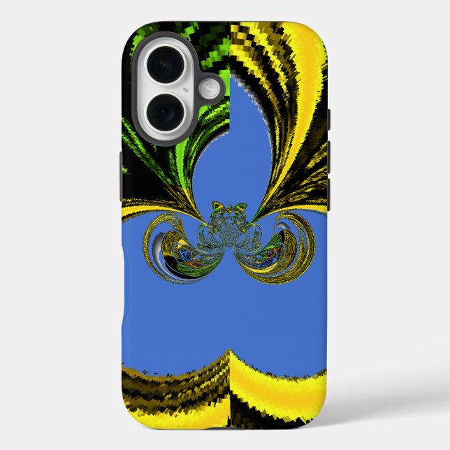 Coques Case-Mate iPhone Beau Golden Blue dernier design abstrait (Verso)