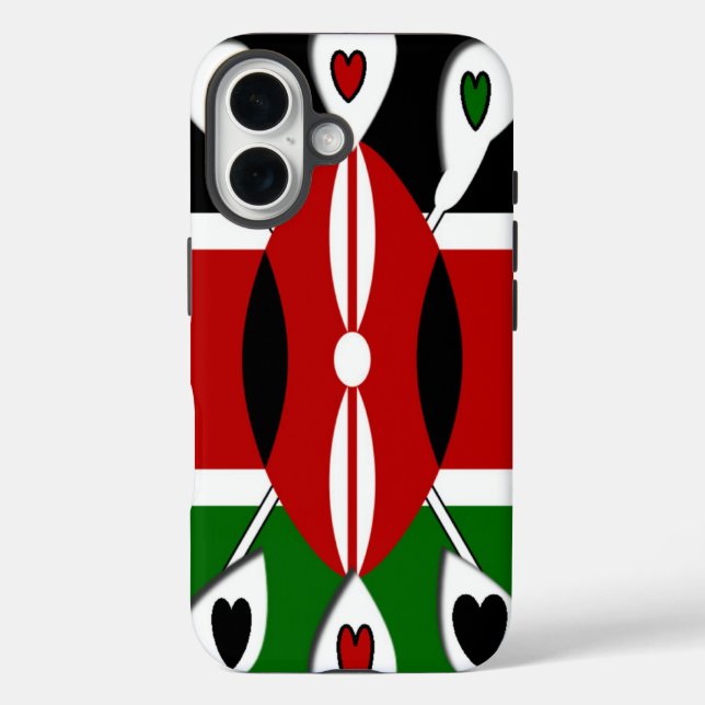 Coques Case-Mate iPhone Beau Kenya Lovely Hearts Art Motif Extraordinaire (Verso)