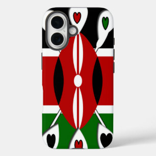 Coques iPhone 16 Beau Kenya Lovely Hearts Art Motif Extraordinaire