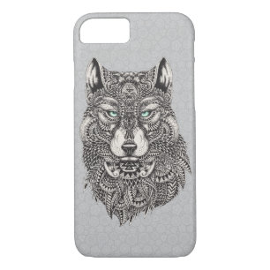 Coque iPhone 7 Beau loup, illustration Abstraite