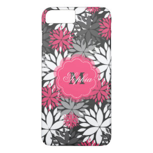 Coques Pour iPhone Beau modèle floral monogramme girly tendance