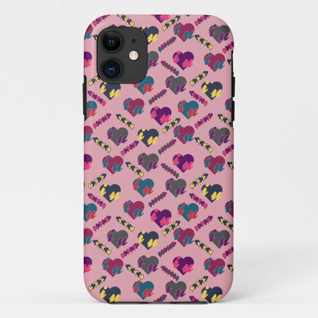 Coques Case-Mate iPhone Beau Motif de Coeurs (Dos)