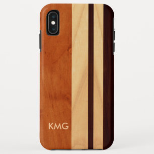 Etui iPhone Case-Mate Beau motif en bois décoré d'un monogramme de