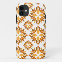 beau motif floral brun