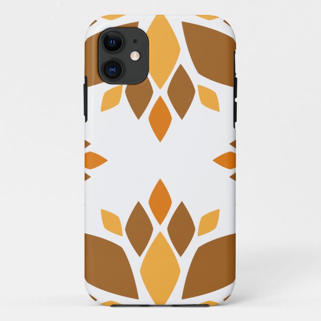 Coques Case-Mate iPhone beau motif floral brun (Dos)