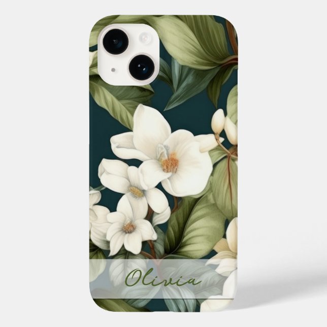 Coques Case-Mate iPhone Beau motif floral classique (Verso)