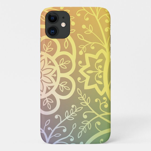 Coques Case-Mate iPhone Beau motif floral indien (Dos)