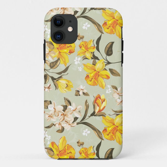 Coques Case-Mate iPhone Beau motif floral lumineux élégant (Dos)