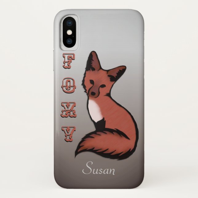 Coques Case-Mate iPhone Beau nom de renard roux (Dos)