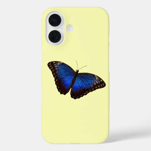 Coques Case-Mate iPhone Beau Papillon Bleu (Verso)