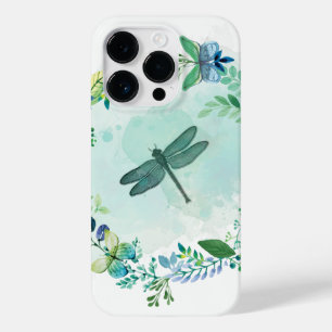 Coque Pour iPhone 14 Pro Beau Papillon Et Fleurs De Dragonfly