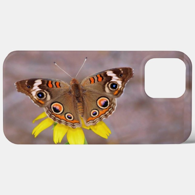 Coques Case-Mate iPhone Beau papillon sur Fleur Jaune (Verso (horizontal))