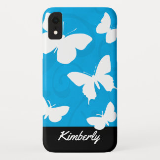 Coque Pour iPhone XR Beau papillons Élégants Monogramme