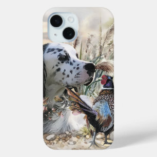 Coque Pour iPhone 15 Beau plateau anglais avec faisan, Art