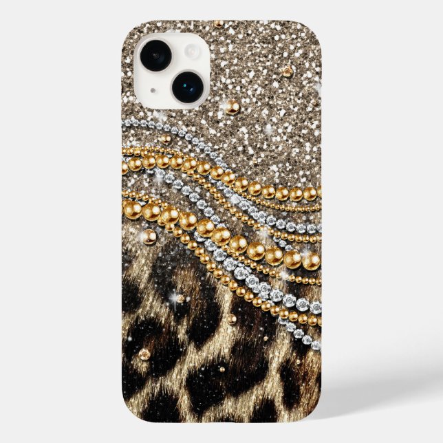 Coques Case-Mate iPhone Beau Poster de animal tendance Leopard Faux (Verso)