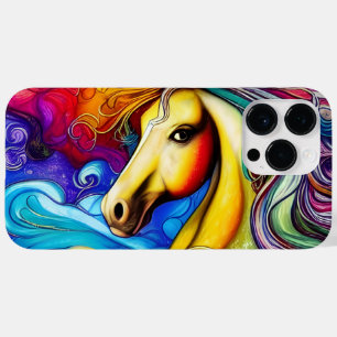 Coque Pour Pour iPhone 14 Pro Max Beau Rainbow Horse Portrait
