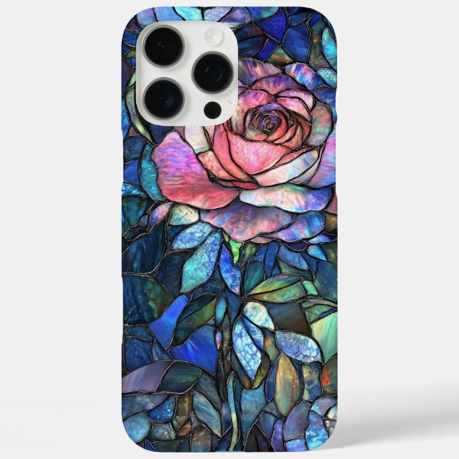 Coques Case-Mate iPhone Beau Rose Faux Verre de Tissu Design (Verso)