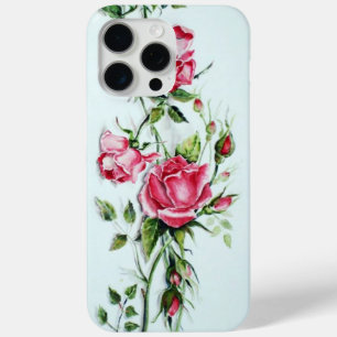 COQUE iPhone 15 PRO MAX BEAU ROSE ROSE ROSE ET ROSEBUDS