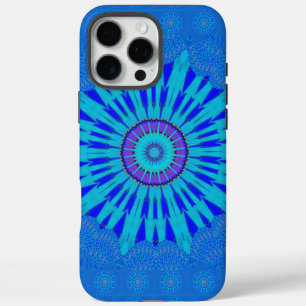 Coques iPhone 16 Pro Max Beau Royal Blue Mandala Art Imprimer