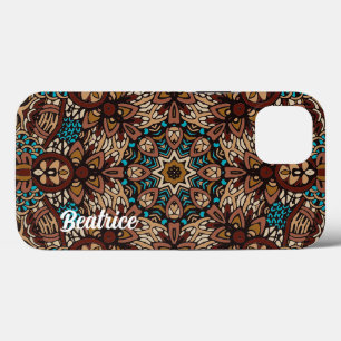Case-Mate iPhone Case Beau Tons Terre Turquoise Bleu Brown Mandala