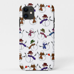 Coque Case-Mate Pour iPhone Beaucoup de bonhommes de neige en caricature de No