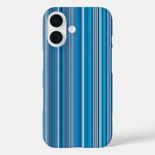 Coque Pour iPhone 16 Beaucoup de rayures bleues