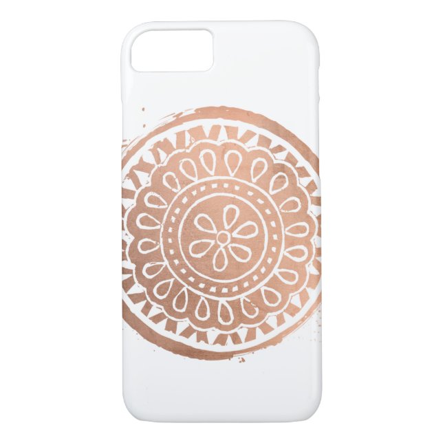 Coques Case-Mate iPhone Beauté élégante Mandala Logo Rose Gold (Dos)