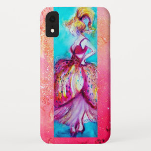 COQUE POUR iPhone XR BEAUTÉ EN ROBE ROSE