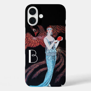 iPhone 16 PLUS CASE BEAUTÉ ET PHOENIX, MODE, MASQUER LE MONOGRAMME ART