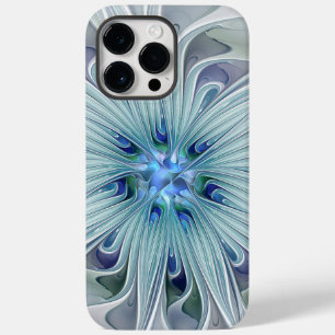 Coque Pour Pour iPhone 14 Pro Max Beauté florale Abstraite moderne Blue Pastel Flowe